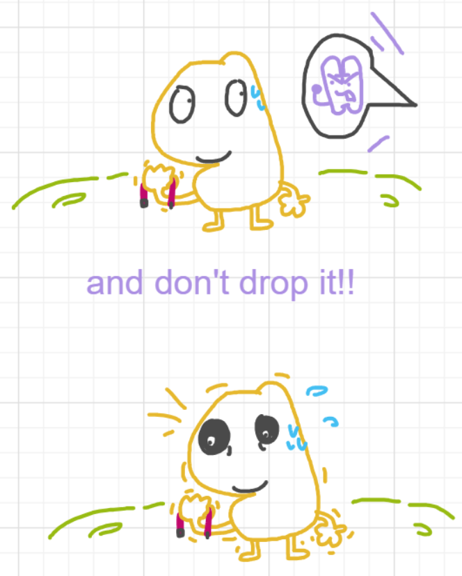 A panel from Ready Oar Knot, episode three of the Board Boards object show by Furretwalk/WalkingFurret.